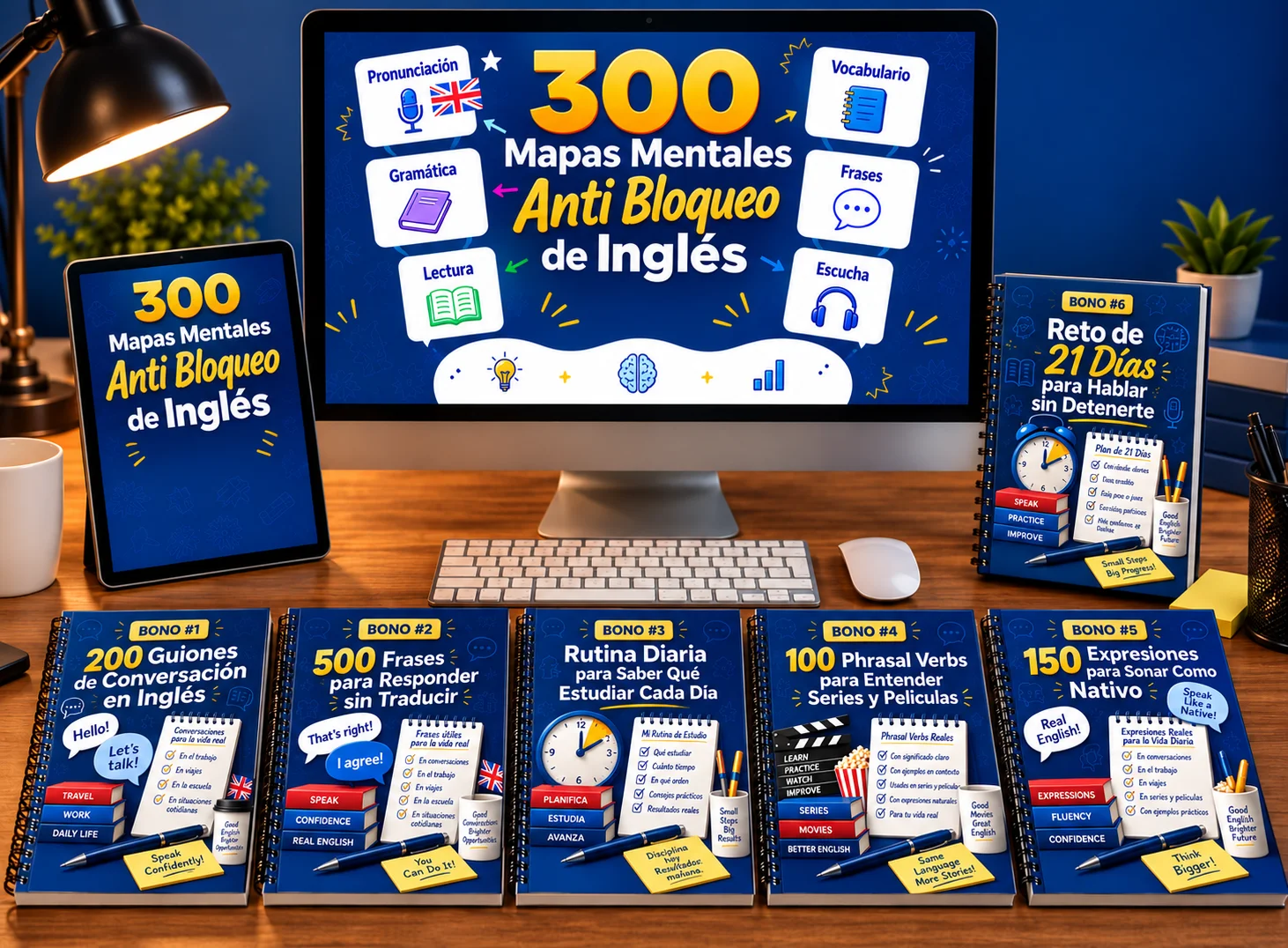 Colección completa 300 Mapas Mentales de Inglés