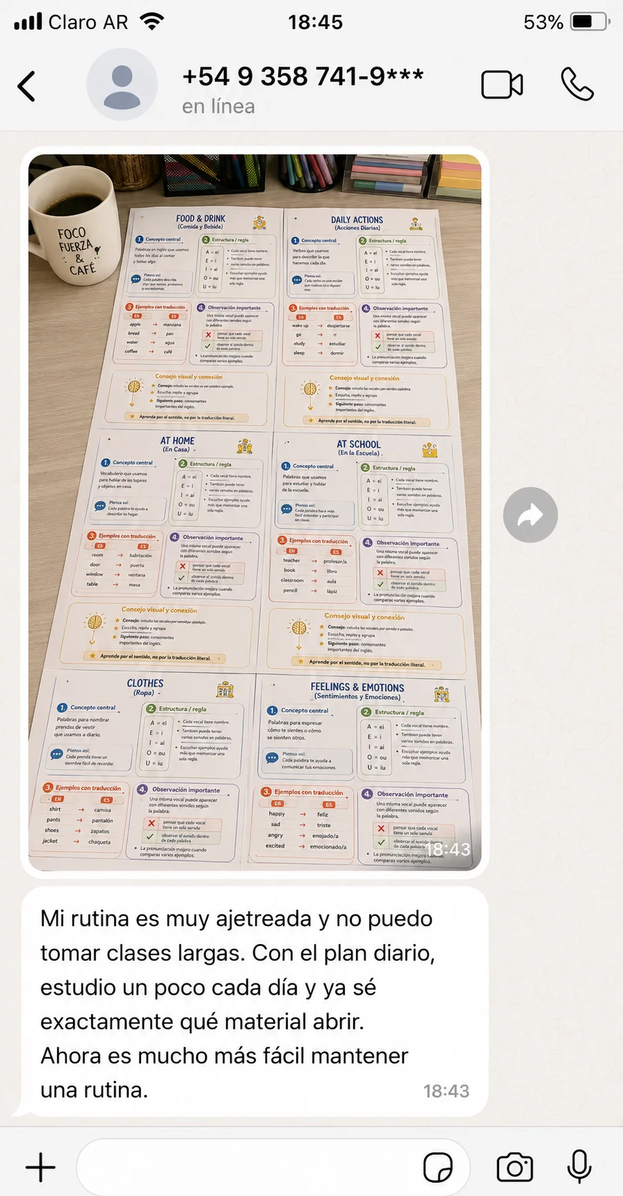 Testimonio de un lector 3 sobre los mapas mentales de inglés