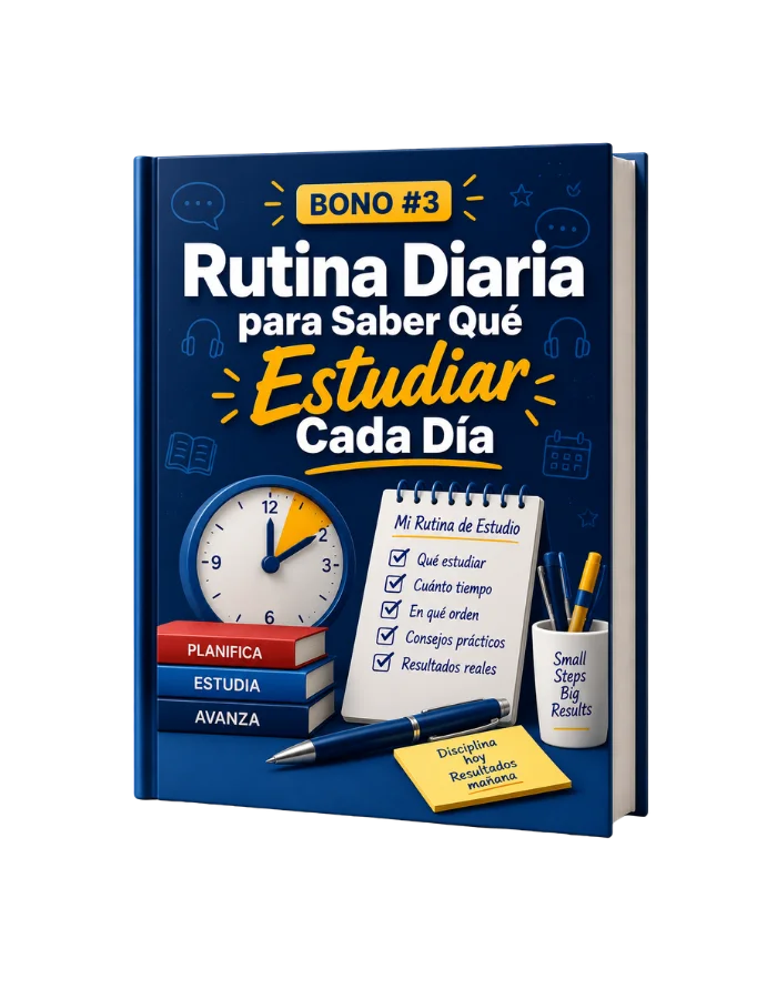 Mockup de Rutina Diaria para Saber Qué Estudiar Cada Día