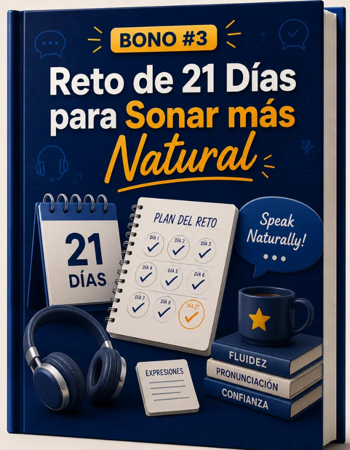 Mockup de Reto de 21 Días para Sonar más Natural