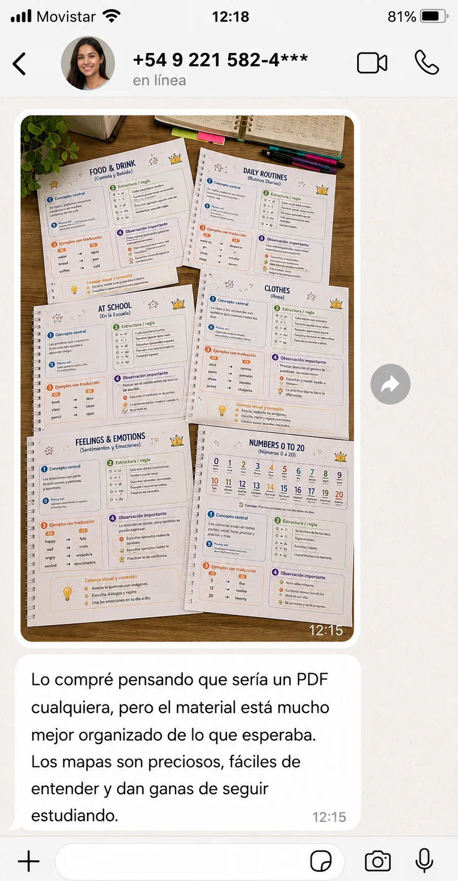 Testimonio de un lector 4 sobre los mapas mentales de inglés