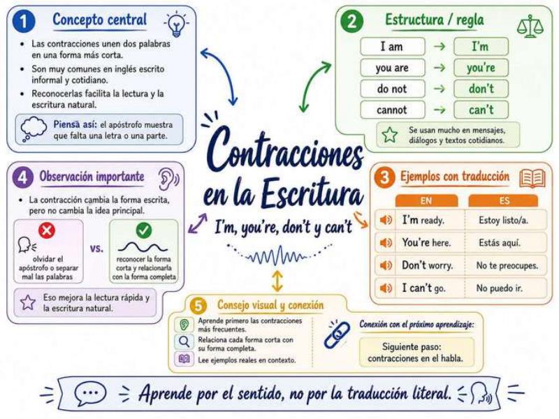 Página interior sobre vocabulario conectado