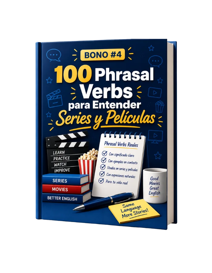 Mockup de 100 Phrasal Verbs para Entender Series y Películas